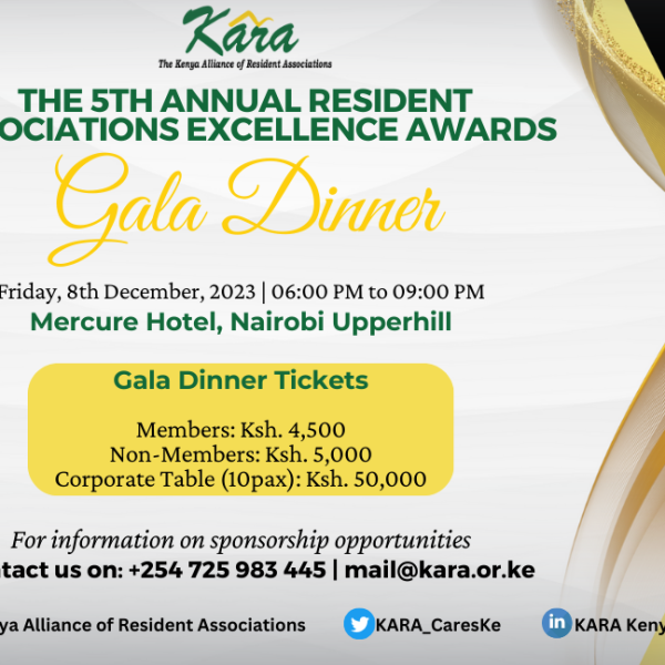 5th Annual Resident Associations Excellence Awards Gala Dinner: Call for Partnership